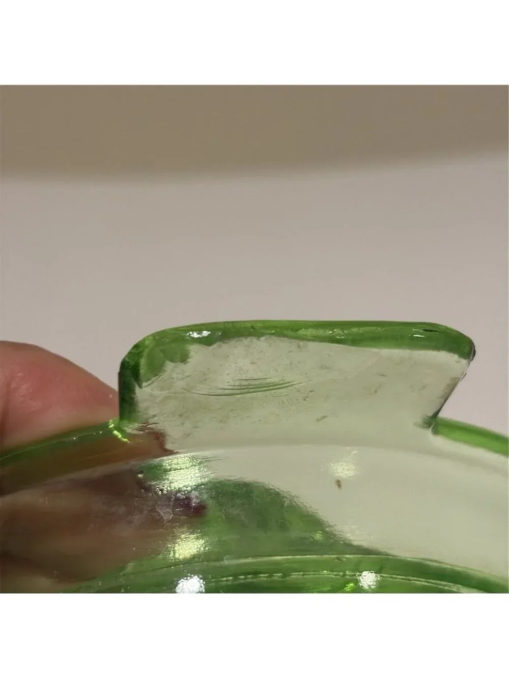 Vtg. Green Depression Glass Reamer Uranium Vaseline Citrus Squeezer Lemon Juicer